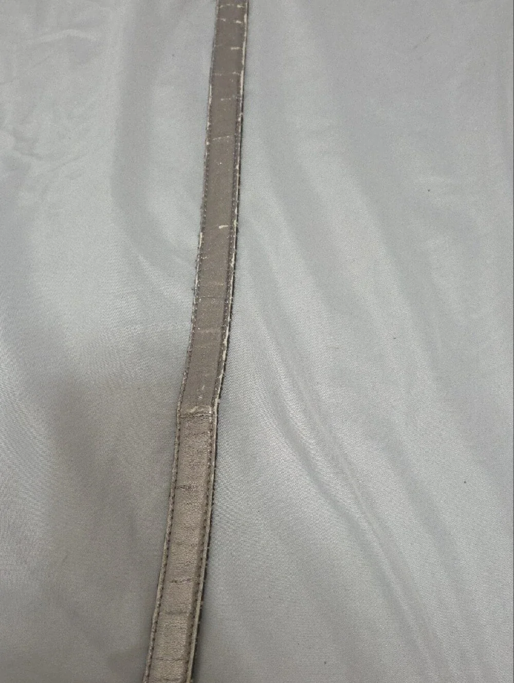 Textured Black & White Narrow Belt W/Metal Buckle, Waist Size 30-34